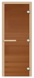 купить Дверь 1835х620 (1,9х0,7) стекло бронза матовое 8мм коробка осина  FireWay