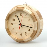 купить ...Часы деревянные, сосна + термососна SaunaSet